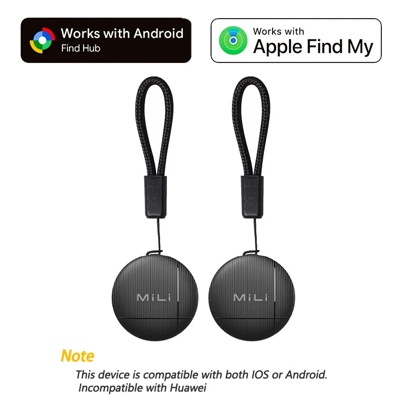 1-4Pack LiTag Duo Tracker Tag MiLi Smart Tag Item Finders Works with IOS & Google Find Hub Wallet Key Finder Item GPS Locator