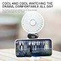 Mini Handheld & Neck Fan with Lanyard - USB Rechargeable, 5 Speed, Digital Display